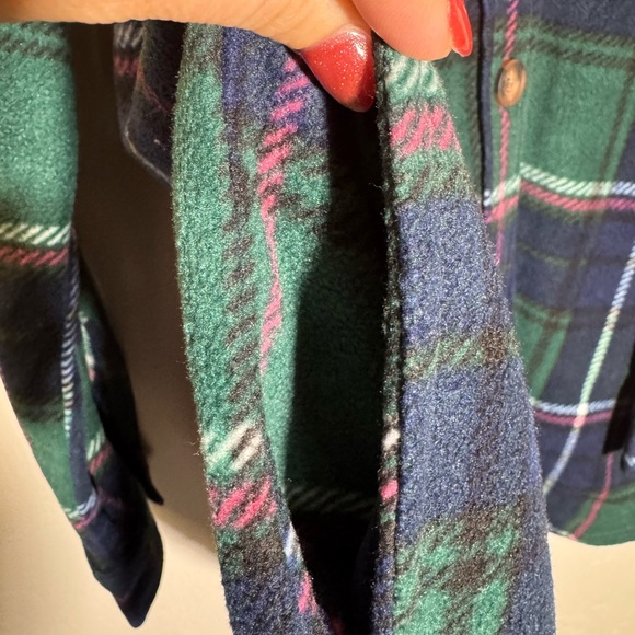Maurices Green and Blue Plaid Tartan Women’s Fleece Shacket With Pockets Size XL - Picture 9 of 13